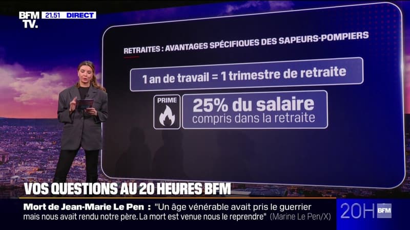 Réforme des retraites: où en est la mesure pour les sapeurs-pompiers? Vos questions au 20 heures de BFMTV