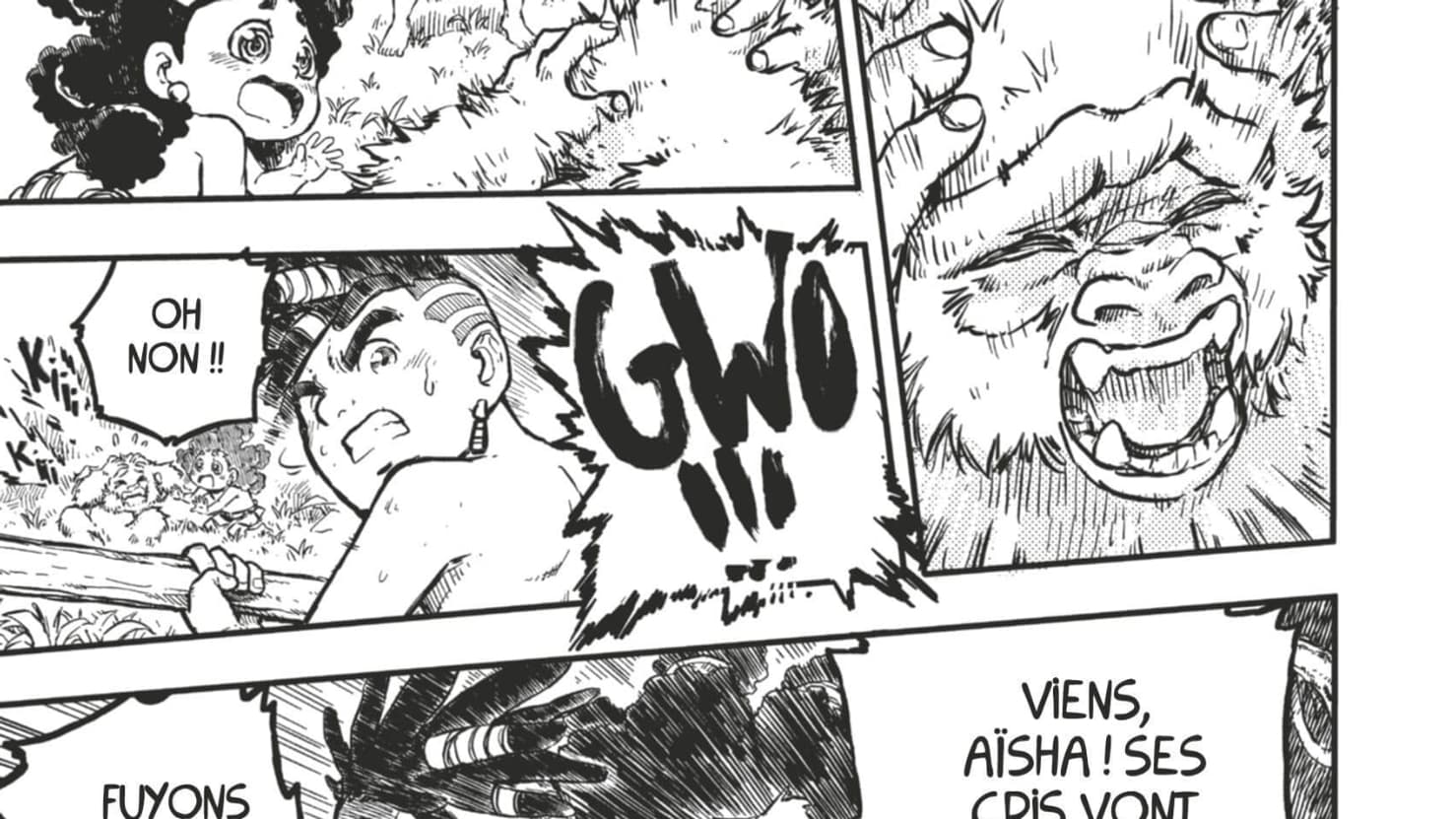 Une planche du premier tome du manga "Red Flower" de Loui