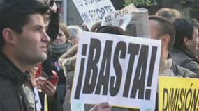 Une manifestation a eu lieu  ce week-end à Madrid pour réclamer la démission de Mariano Rajoy, accusé de corruption.