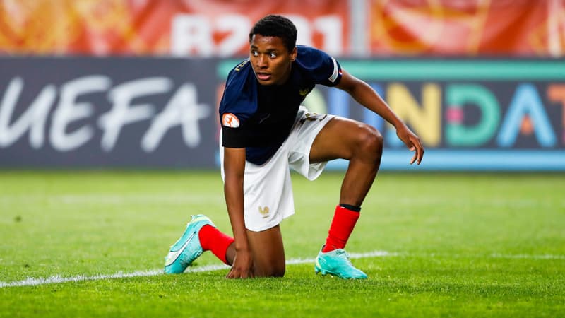 Yanis Issoufou en finale de l'Euro U17 avec l'équipe de France, juin 2023