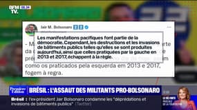 Lieux de pouvoir envahis au Brésil: l'ex-président Jair Bolsonaro condamne les "déprédations et invasions de bâtiments publics"