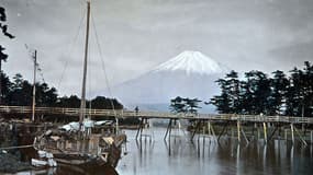 Photographie du mont Fuji, au Japon.