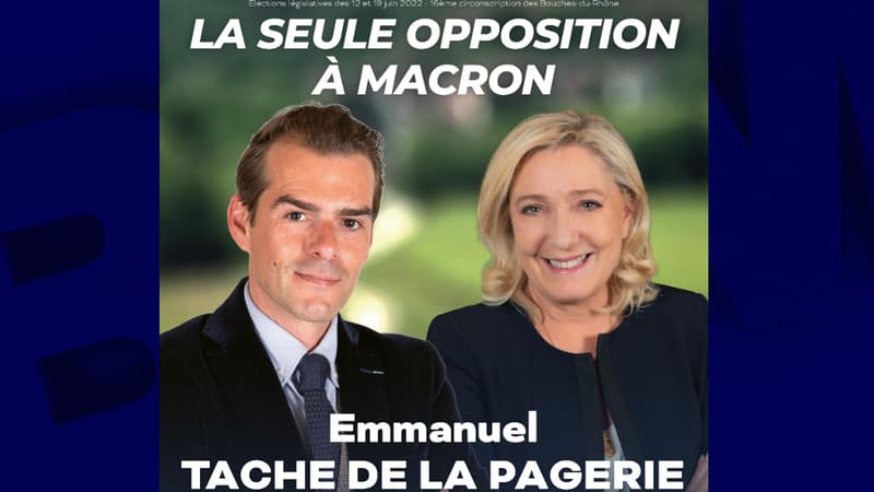 Affiche de campagne du député Emmanuel Taché de la Pagerie, de son nom d'origine, Emmanuel Taché.