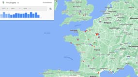 Le service de cartographie peut enregistrer votre localisation en temps réel et en continu. 