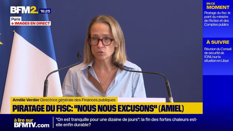 Piratage du fisc: "Nous avons parfaitement conscience de la gravité des faits", soutient la directrice générale des Finances publiques, Amélie Verdier