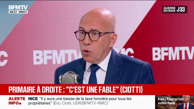 Primaire de la droite: "Cette histoire de primaire est une fable", déclare Éric Ciotti, maire de Nice