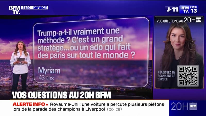 Donald Trump a-t-il vraiment une méthode ? Vos questions au 20H BFM