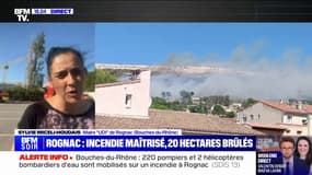 Incendie maîtrisé à Rognac: "Je continue d'appeler à la prudence" des habitants, affirme la maire Sylvie Miceli-Houdais (UDI)