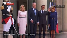 Le couple Biden arrive à l'Élysée pour un déjeuner de travail 