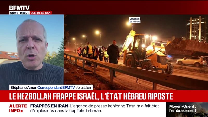 Beyrouth touchée par des frappes israéliennes après des tirs de drones et de missiles par le Hezbollah