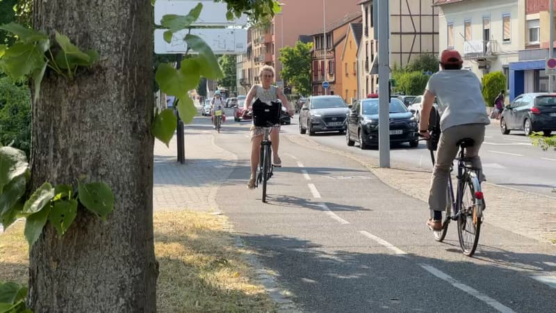 Des vélos dans le quartier de Cronenbourg à Strasbourg en juin 2023.