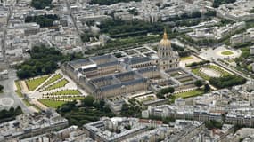 Vue aérienne des Invalides à Paris