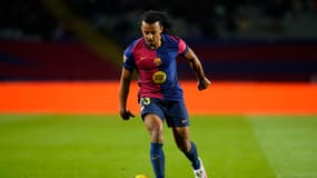 Jules Koundé lors du match Barça-Osasuna (3-0, Liga), le 28 mars 2025