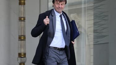 Nicolas Hulot à la sortie du conseil des ministres du 8 février 2018