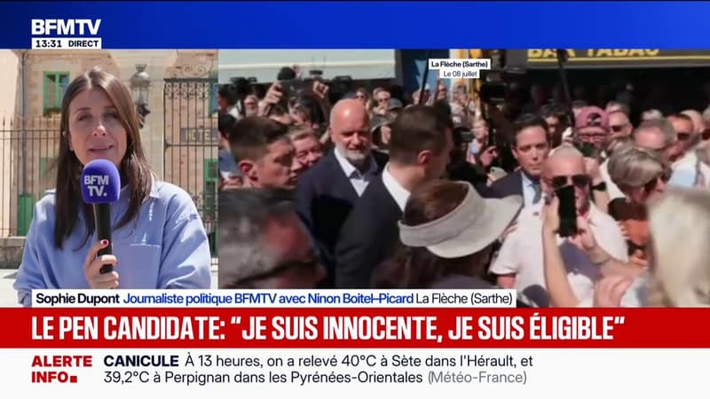 Marine Le Pen a lancé sa campagne dans la Sarthe aux côtés de Jordan Bardella