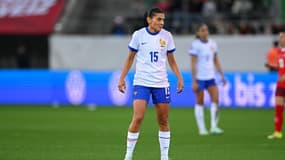 Kenza Dali avec les Bleues lors d'un match de Ligue des nations face à la Suisse, le 4 avril 2025.