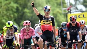 Wout van Aert lors de la 1re étape du Dauphiné