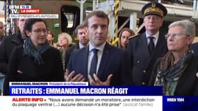 Pour Emmanuel Macron, la reforme des retraites "permet de consolider le système par répartition"