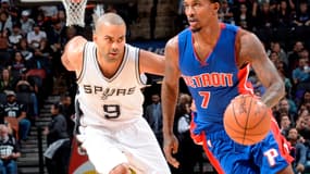 Brandon Jennings (Pistons) face à Tony Parker (Spurs)