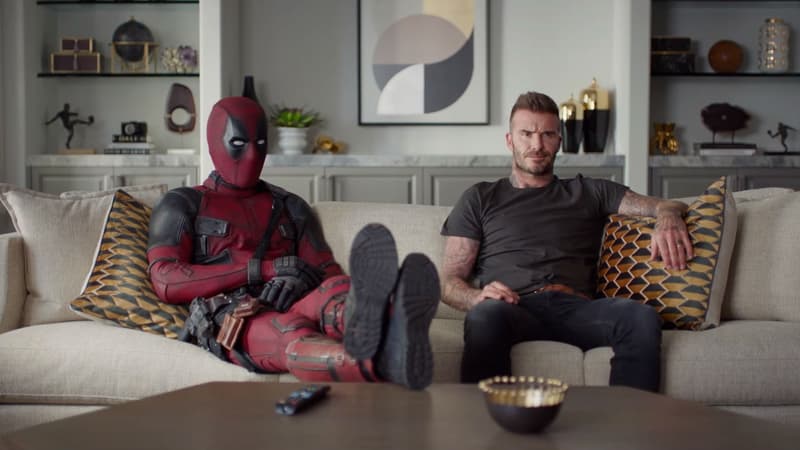 Ryan Reynolds et David Beckham pour la promotion de "Deadpool 2", en salles le 16 mai 2018