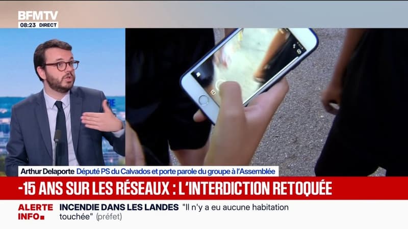 Interdiction des réseaux sociaux aux moins de 15 ans: Arthur Delaporte, député PS, "comprend" et "regrette" la décision du Conseil constitutionnel