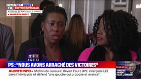 Refus du PS de voter la censure: "Ce que nous avons décidé de faire, c'est de rester utiles aux Français et aux Françaises", se défend Béatrice Bellay (PS)