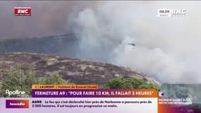 Incendie dans l'Aude: "Il fallait 3 heures pour 10 km" après la fermeture de l’A9