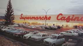 Un supermarché Casino près de Saint-Etienne en 1967.