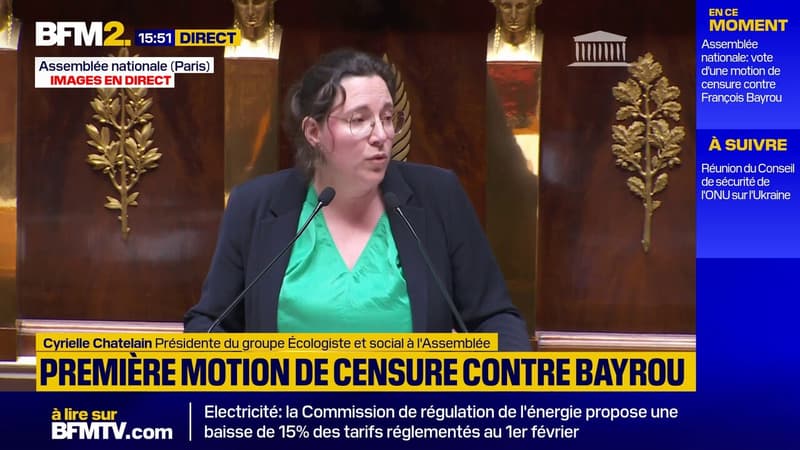 Cyrielle Chatelain dénonce le manque de considération pour l'écologie de la part de François Bayrou