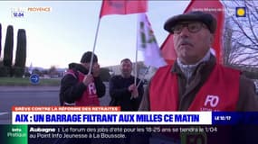 Retraites: un barrage filtrant ce matin à Aix-en-Provence