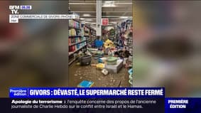 Dévasté par les intempéries, le supermarché de Givors ne rouvrira pas avant au moins quinze jours