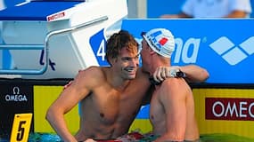 Camille Lacourt et Jérémy Stravius
