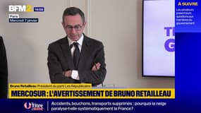 L'avertissement de Bruno Retailleau : si Emmanuel Macron vote pour le Mercosur, "il prend le risque d'une censure" du gouvernement