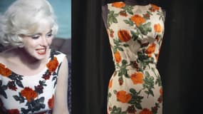 Screenshot de la vidéo de lancement de la vente aux enchères, Marilyn Monroe et sa robe.