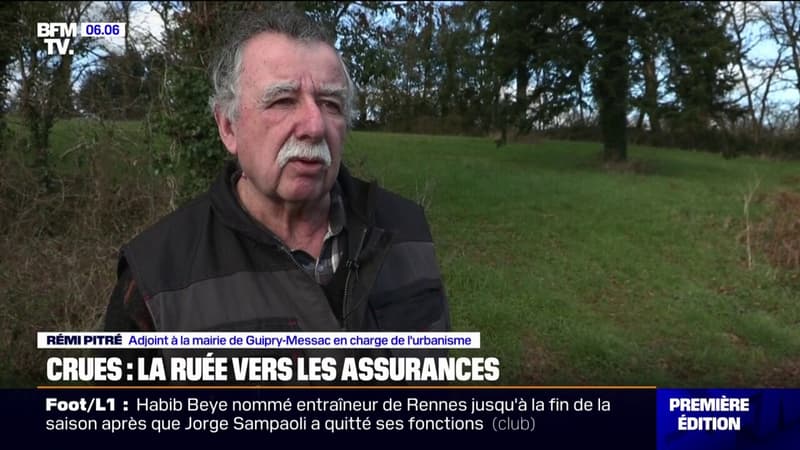 Crues dans l'Ouest: à Redon, des camions d'assurance sont installés pour prendre en charge les sinistrés