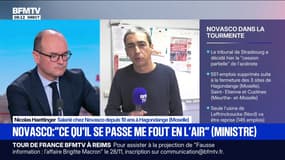 "J'ai perdu mon emploi, j'ai perdu ma fierté", déplore Nicolas Haettinger, salarié chez Novasco, auprès du ministre de l'Industrie