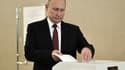 Photo AFP, le Président Vladimir Poutine vote le 8 septembre 2019