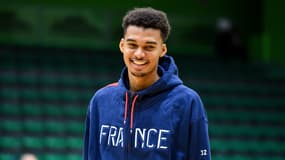 Victor Wembanyama avec l'équipe de France le 8 novembre 2022