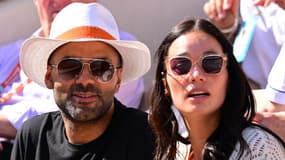Tony Parker et Alizé Lim assiste à Roland-Garros, le 4 juin 2023