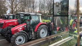 Les tracteurs sont arrivés sur la M35 ce mercredi 24 janvier à Strasbourg.