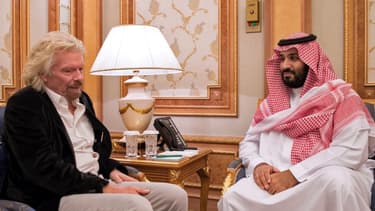 Richard Branson et Mohammed ben Salmane