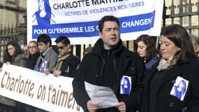 Une manifestation en janvier 2014 en hommage à Charlotte, tuée en 2012 par un chauffard qui conduisait sans permis, sous l'emprise de l'alcool et de stupéfiants