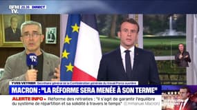 Voeux d'Emmanuel Macron: pour Yves Veyrier (FO), "ces formules, qui d'apparence sont très généreuses, sont celles qu'on nous rabâche depuis deux ans et demi"