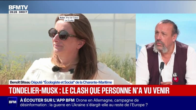 "Marine Tondelier ne vise pas Elon Musk, elle vise ce qui se passe sur le réseau social X", explique Benoît Biteau, député écologiste