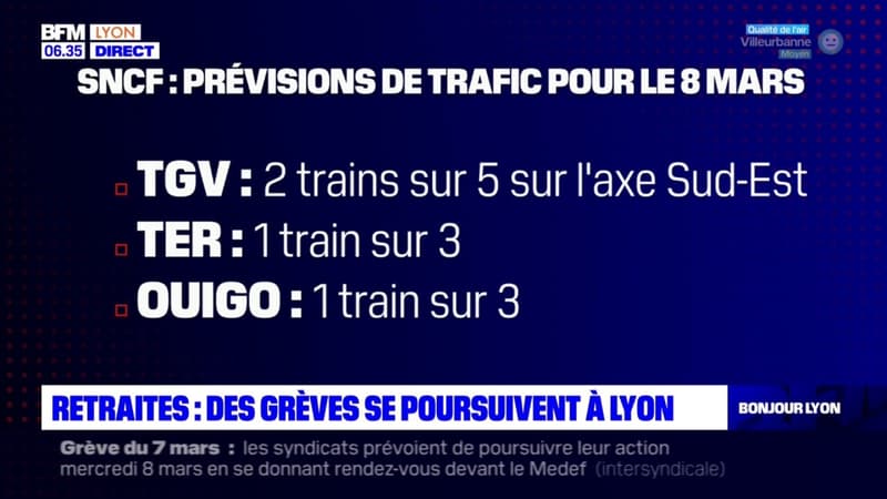 Réforme des retraites: le point sur les perturbations à Lyon