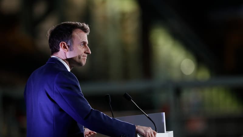Emmanuel Macron le jeudi 11 février 2022 à Belfort