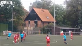 Un amateur marque un but dingue après une première frappe sur la barre