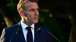 Emmanuel Macron le 17 août à Bormes-les-Mimosas dans la Var. 