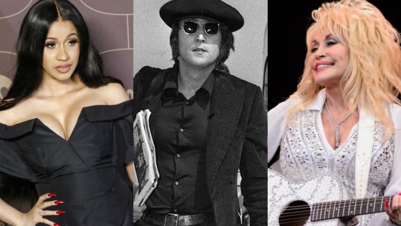 Cardi B, John Lennon et Dolly Parton.