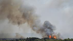 Feu de garrigue à Gignac (Hérault), le 26 juillet 2022. (Image d'illustration)